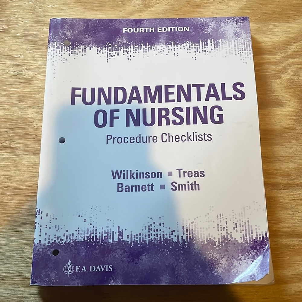 F A Davis nursing fundamentals checklist